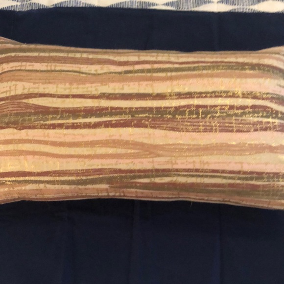 Neutral Striped 12” x 21” Throw Pillow - Picture 1 of 4